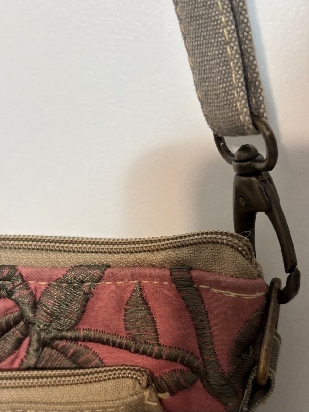 Vintage Addiction Recycled Military Tent Patchwork Crossbody Bag Boho - Picture 5 of 16
